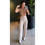 CALÇA TRICOT PANTALONA BEGE
