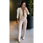 CALÇA TRICOT PANTALONA BEGE