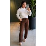 CALÇA TRICOT PANTALONA CAFÉ