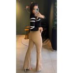 BLUSA IARA TRICOT LISTRADO PRETO E BRANCO