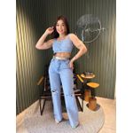 WIDE LEG JEANS RASGADA JEANS