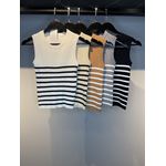 BLUSA LISTRADA TRICOT BRANCO