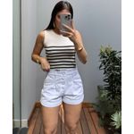 BLUSA LISTRADA TRICOT BRANCO
