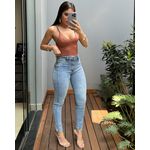 CALÇA JEANS SKINNY COSTURA LATERAL CRMN JEANS LAVAGEM CLARA