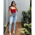 CALÇA JEANS SKINNY CÓS DESFIADO CRMN JEANS LAVAGEM CLARA