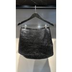 SAIA DE COURO CROCO PRETO