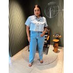 CALÇA MOM JEANS PLUS SIZE JEANS