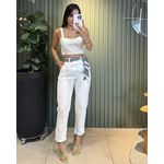 CALÇA MOM COSTURAS JEANS OFF