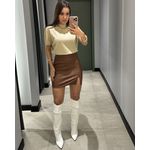 SAIA COURINO COM FENDA MARROM