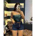 SHORT LEORINA JEANS ESCURO
