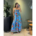 VESTIDO LONGO TALIA AZUL EST ARARA