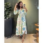 VESTIDO ISIS VERDE AGUA ESTAMPADO