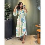 VESTIDO ISIS VERDE AGUA ESTAMPADO