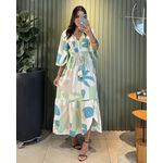 VESTIDO ISIS VERDE AGUA ESTAMPADO