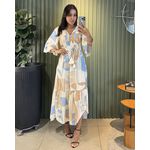 VESTIDO ISIS BEGE ESTAMPADO
