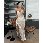 VESTIDO PARATY CREME