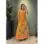 VESTIDO LONGO FIORELA LARANJA EST ARARA