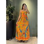 VESTIDO LONGO FIORELA LARANJA EST ARARA