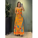 VESTIDO LONGO FIORELA LARANJA EST ARARA