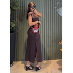 VESTIDO MUSCLE TEE MARROM
