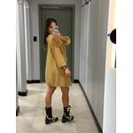 VESTIDO SEDA AREIA
