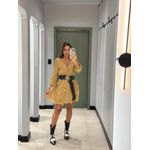 VESTIDO SEDA AREIA