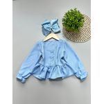 Conjunto Blusa Bata e Calca jeans Skinny Bia 