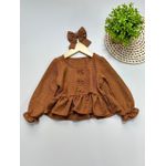 Conjunto Blusa Bata e Calca jeans Skinny Bia 