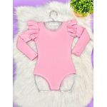 Body Manga Longa Rosa