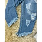 calça jeans infantil menina barra diagonal