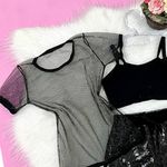 Conjunto Blusa Tule Com Glitter + Top e Short Paetê Bianca 