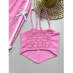 Conjunto Juvenil Laço Rosa