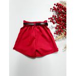 Conjunto blusa de flor+ short alfaiataria vermelho