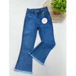 Calça Flare Jeans Com Lycra