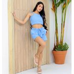 Conjunto Juvenil Cropped + Short Thamires