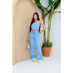 Conjunto Juvenil Cropped + Calça Pantalona Priscila 