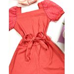 Macaquinho Manga Bufante Coral