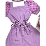 Macaquinho Manga Bufante Roxo
