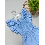 Macacão Longo Babado Azul