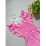 Macacão Longo Babado Rosa