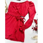 Macaquinho Nula Manga Vermelho