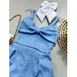 Macaquinho Alfaiataria Laço Azul