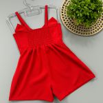 Macaquinho Alfaiataria com Laço Vermelho