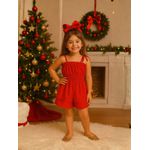 Macaquinho Vestido Vermelho 