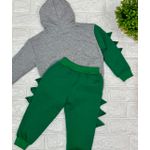 Conjunto Moletom Dino Cinza