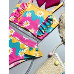 Biquini Infantil de Flores Colorido