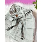 Saia Jeans Bege Destroyed