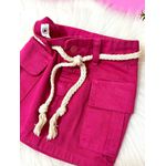 Saia Jeans Rosa Destroyed