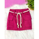 Saia Jeans Rosa Destroyed