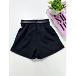 Short Alfaiataria Com Cinto Preto